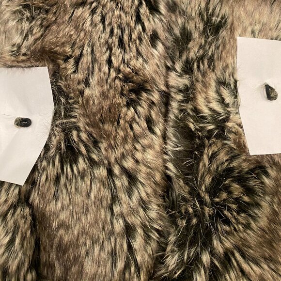 π HOST PICK π Express Faux Fur Coat, Brown/Tan Size XL NWT - Picture 12 of 16